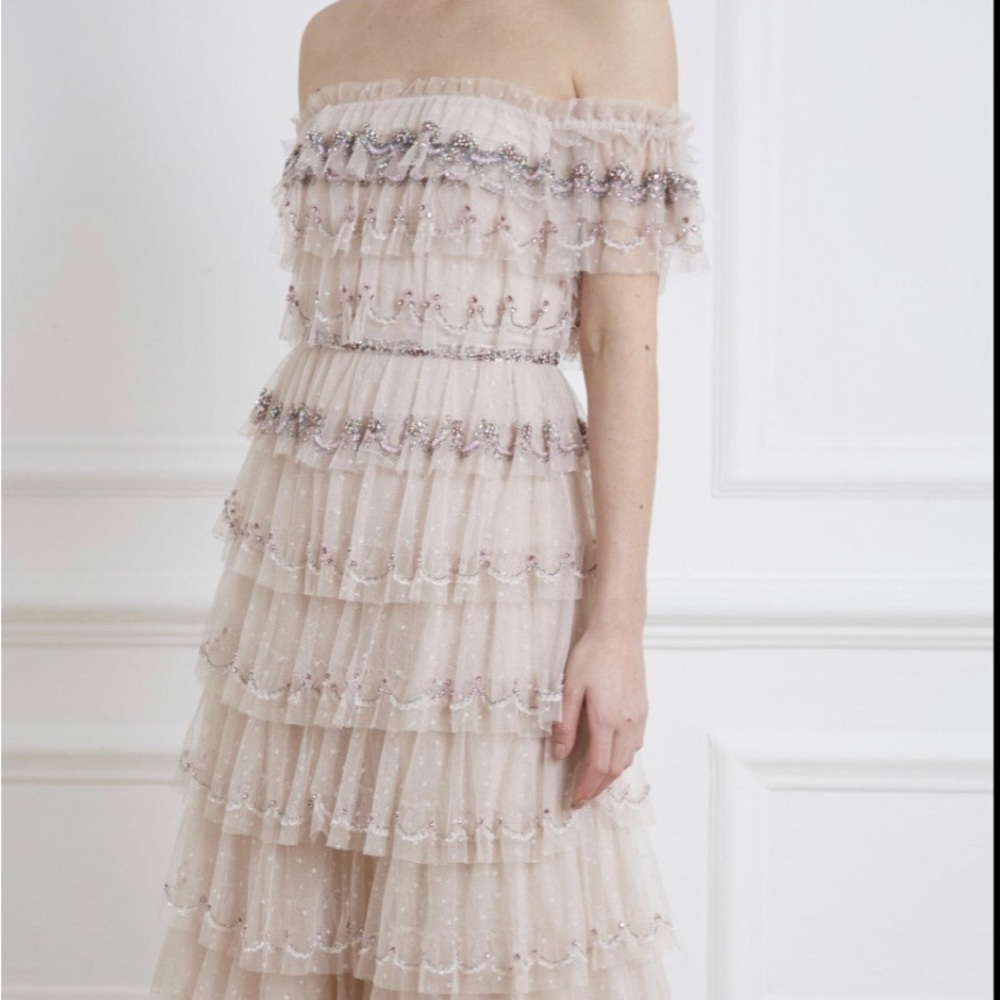 Needle & Thread NEVE RUFFLE BALLERINA Dress- like new